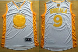 Maillot De Basket Golden State Warriors Andre Iguodala 9 Champion Blanc Or